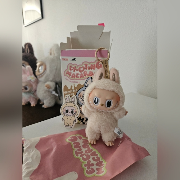 Exciting Macaron Keychain Labubu By Pop Mart - Soymilk #2